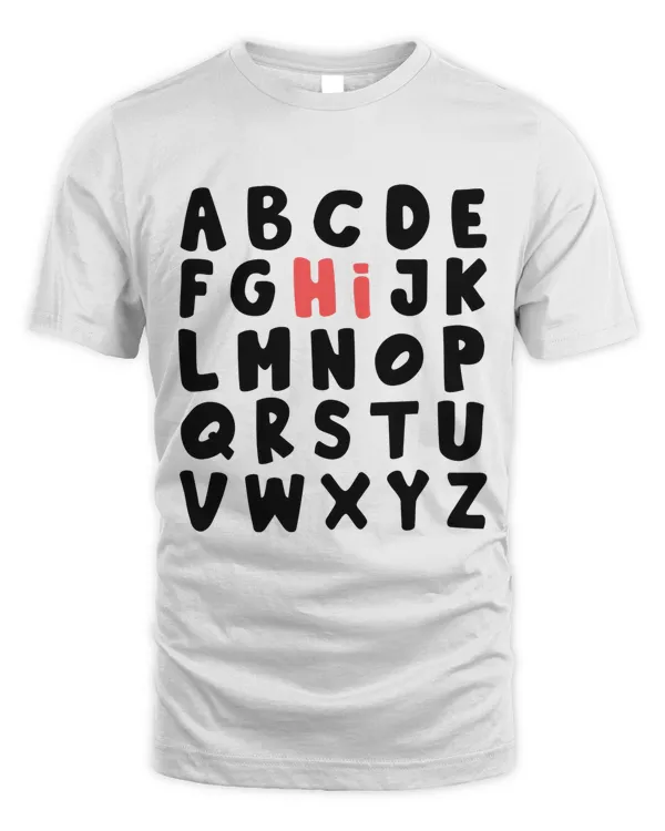 HI Alphabet Back To School Pre K Kindergarten Teacher ABC Sweatshirt, First Day Of School Crewneck, Back to School, Teacher Shirt