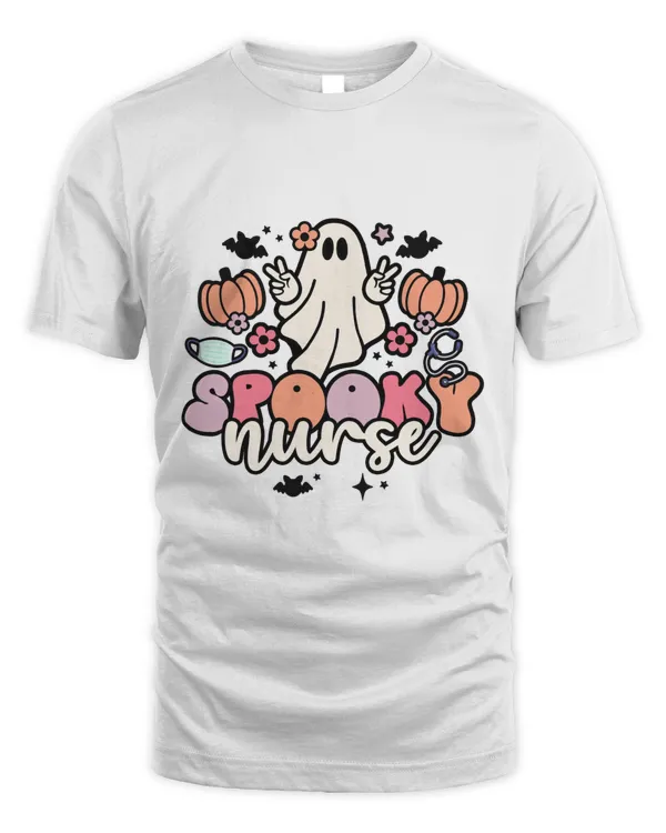 Retro Spooky Nurse Shirt Top Light Color