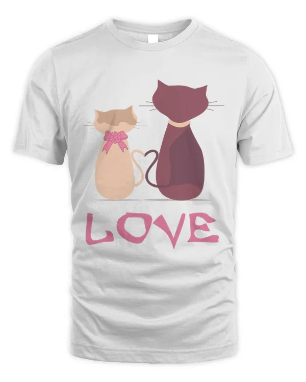 Cats Love, Couple Cat T Shirt