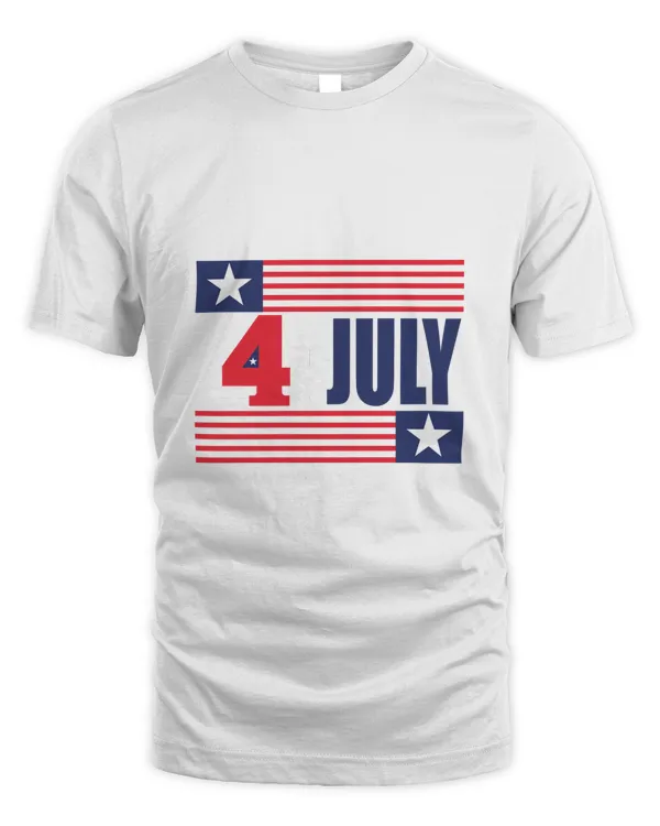 Happy 4th July America Print T-Shirt Tee