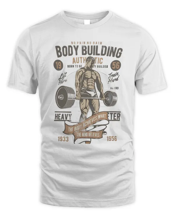No Pain No Gain Gym T-Shirt, Authentic Bodybuilding Sweatshirt, Powerlifting Hoodie, Fitness Tee, Crossfit T-Shirt, Workout Shirt, Gym Attire Tee