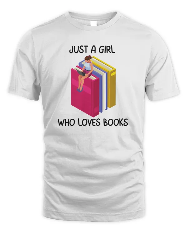 Just A Girl Who Loves Books Vintage4688 T-Shirt