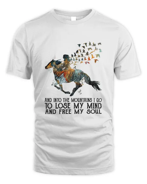 Horse girl Riding into the forest Horse lover