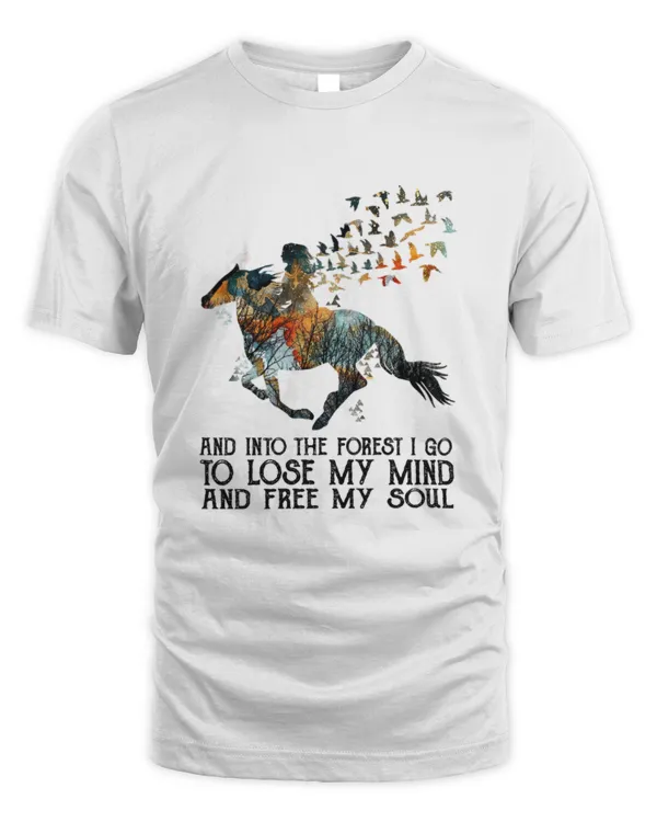 horse forest girl into the forest I go