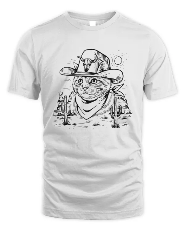 Cowboy Cat Shirt, Country Shirt, Cat Owner Gift