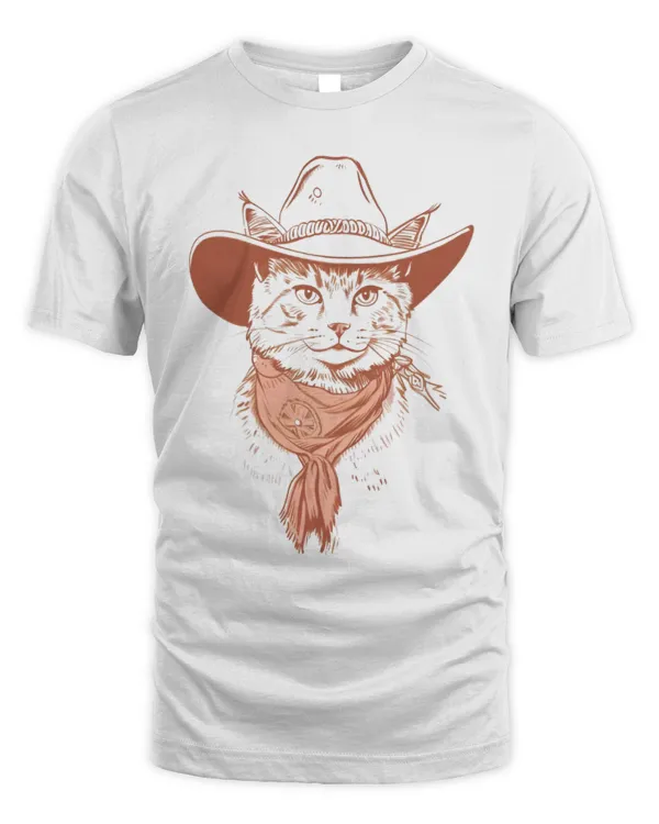 Cowboy Cat Shirt, Funny Cat Tshirt, Gift For Cat Lover, Cat Owner Gift