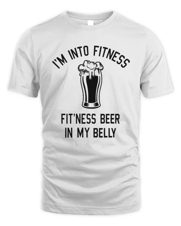 I'm Into Fitness Fit'ness Beer In My Belly Shirt, Beer Shirts, Bachelor Party Shirts, Gift For Men
