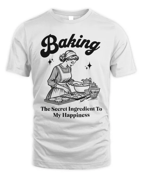 Baking The Secret Ingredient To My Happiness T-Shirt, Baking T-Shirt, Gift For Bakers, Baker T-Shirt, Gift for Mom