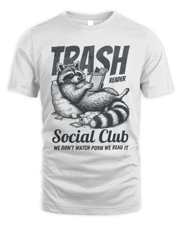 Trash Reader Social Club T-Shirt, Book T-Shirt, Reader Shirt, Bookish Raccoon Shirt, Gift For Book Lover, Funny Bookish Tee