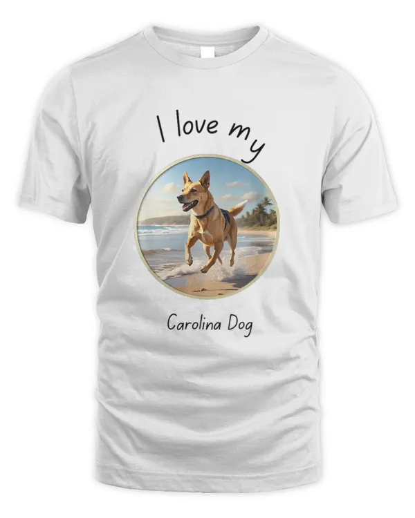 Carolina Dog Matter - Dog running on beach T-Shirt