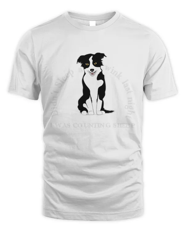 Border Collie Can't Sleep Counting Sheep Funny Herding Dogs T-Shirt