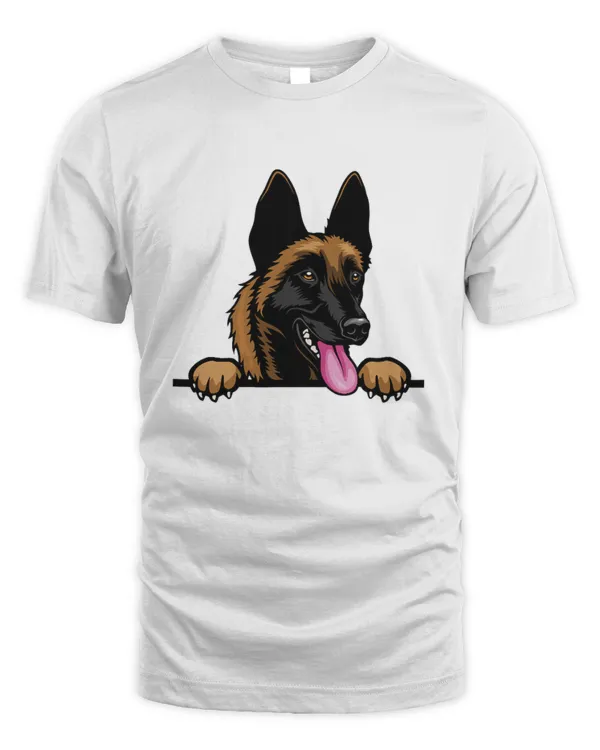 Belgian Malinois Dog Breed Popping Up Belgian Malinois Owner T-Shirt