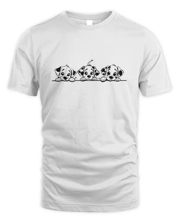 3 Cute Dalmatian Dogs Puppy Pet Animal Men Women Funny Dog T-Shirt