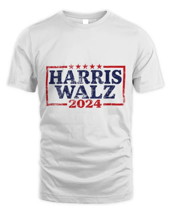 SH223 Womens Harris Waltz 2024 Election Kamala Harris Tim Waltz 2024 V-Neck T-Shirt