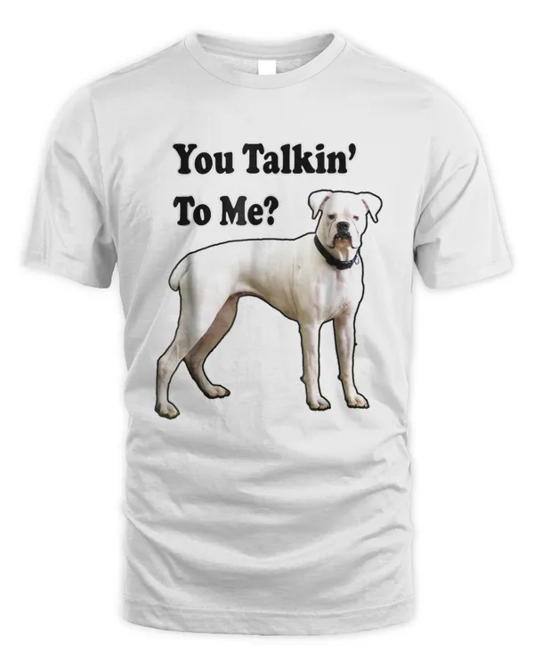 You Talkin' To Me_ White Boxer Dog with Attitude