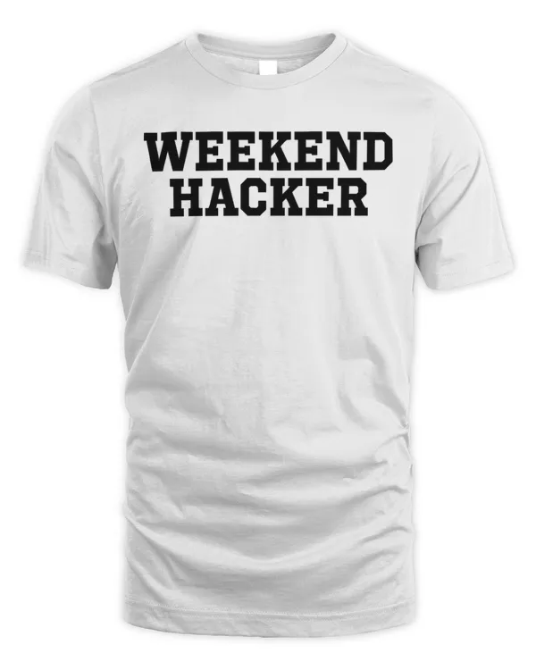 weekend hacker funny golf t shirt