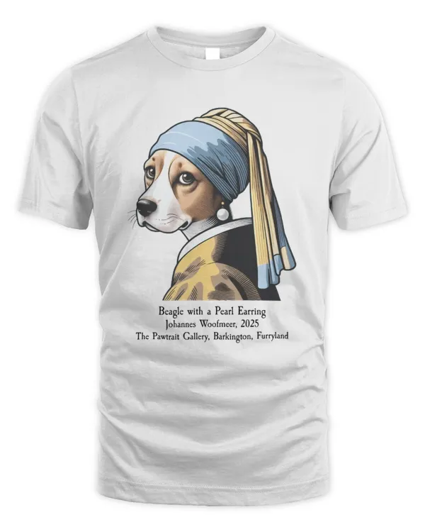 Beagle with a Pearl Earring