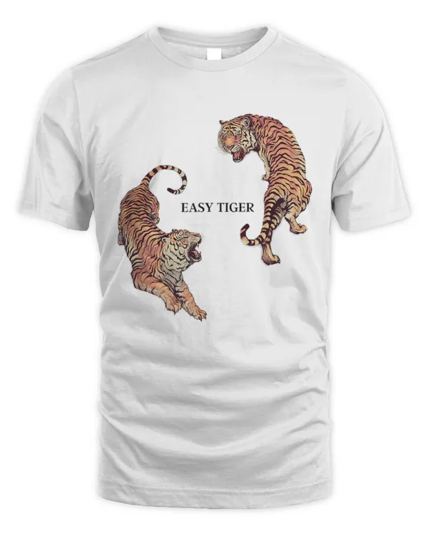 Vintage Easy Tiger Graphic Chinese Tiger Aesthetic TShirt