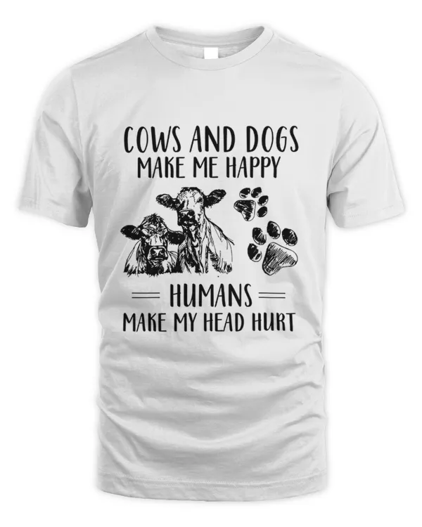 Cow And Dogs Makes Me Happy