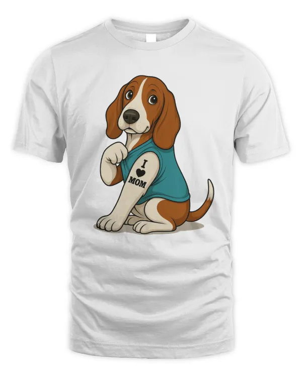 I Love Mom Basset Hound