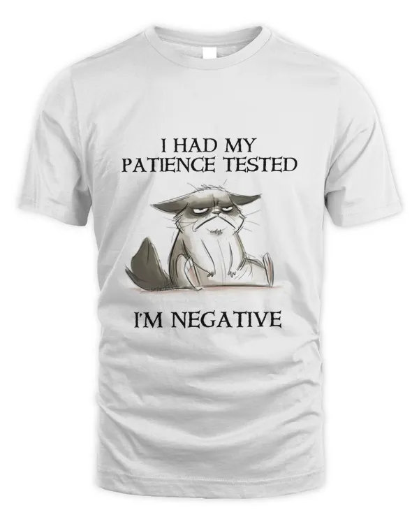 Funny Cat Shirt I'm Negative