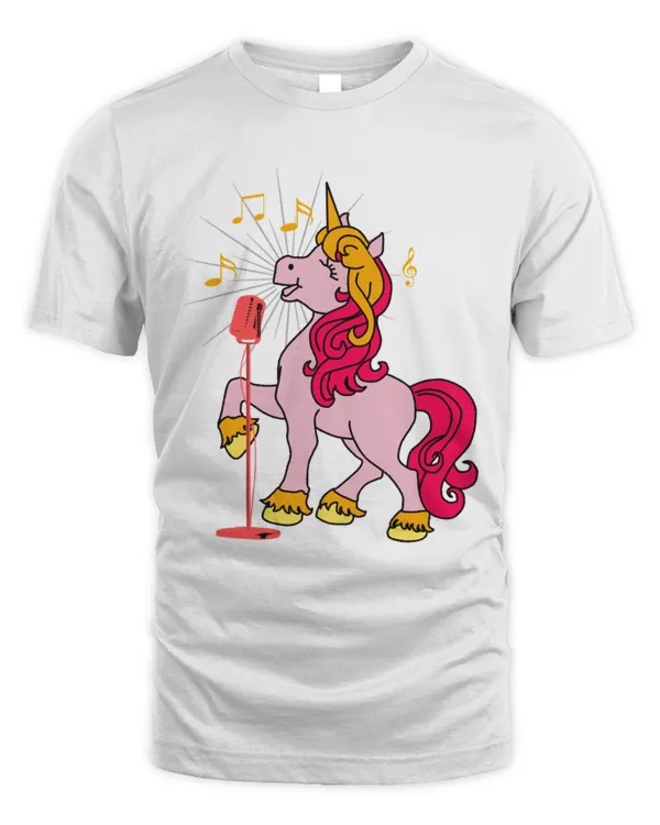 Unicorn Singer Music Dance Rainbow Colorful T-Shirt