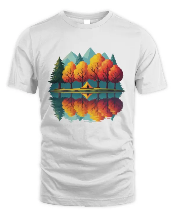Autumn Lakeside Camping T-Shirt