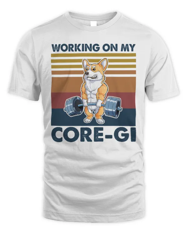 Top Weight Lifting Working On My Core Gi Vintage Retro Shirt
