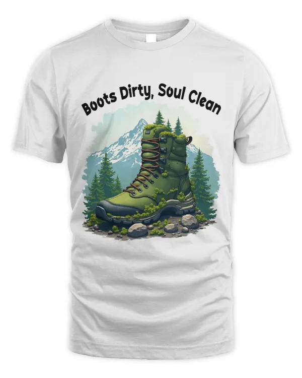 Hiking Boots dirty soul clean T-shirt