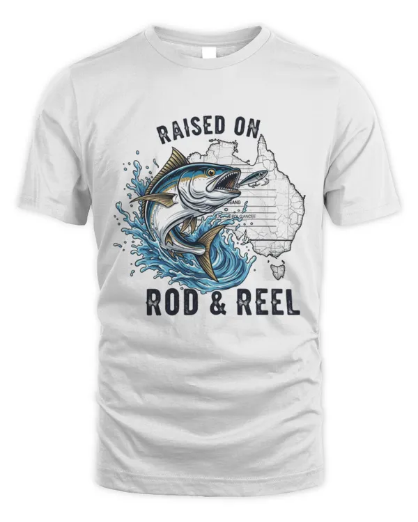 Raised on Rod & Reel Tshirt