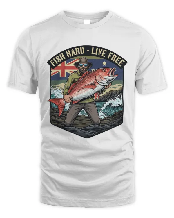 Fish Hard – Live Free Tshirt