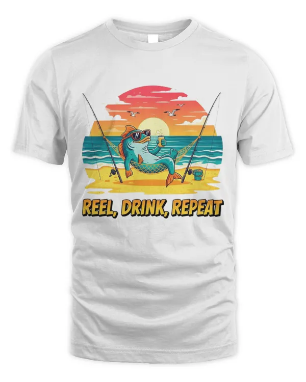 Reel, Drink, Repeat T-shirt