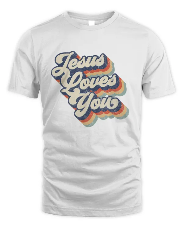 Jesus Loves You Retro Vintage Style