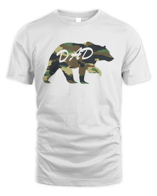 Mens Camouflage Daddy Bear Family Camo Hunting I Pajama Dad Bear T-Shirt