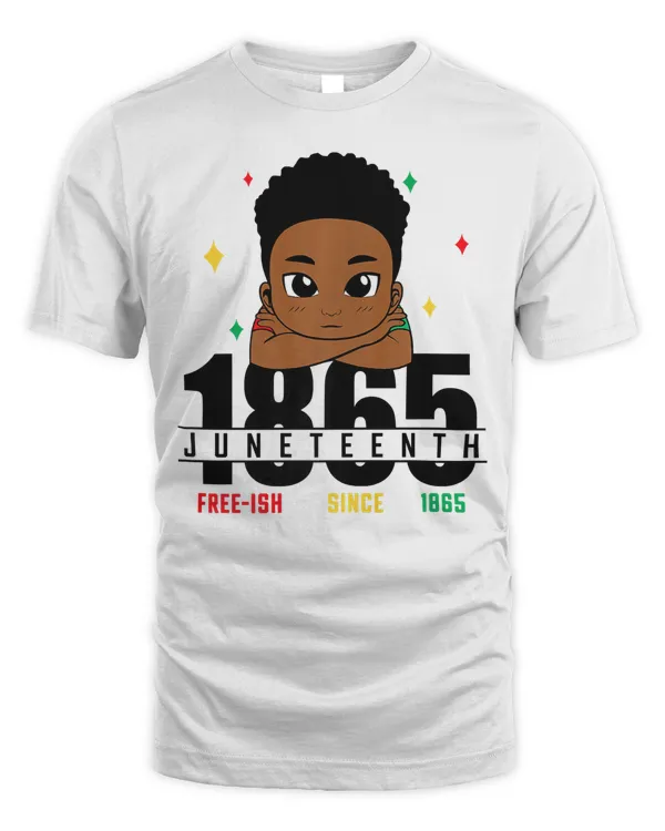 Black King Juneteenth 1865 Pride Melanin Brown Skin Boys Kid Premium