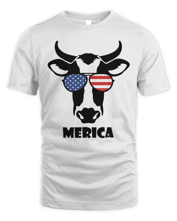 Merica Memorial Day Cow