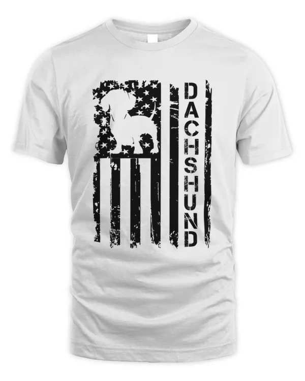 Dachshund Dog America Flag Patriot Shirt Gift 4th July