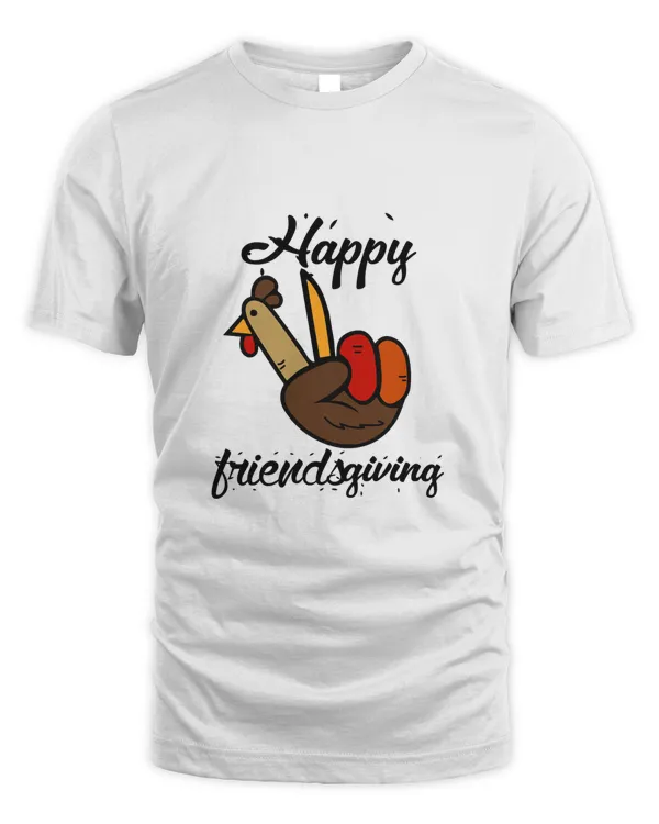 American Sign Friendsgiving Peace Thanksgiving Turkey Plaid T-Shirt