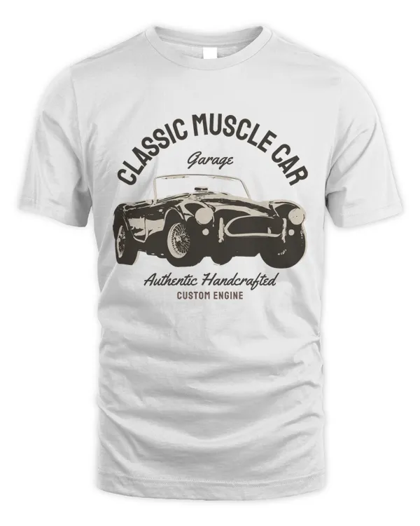 Classic Muscle Car Garage Authentic Handcrafted Custom Engine Retro Vintage