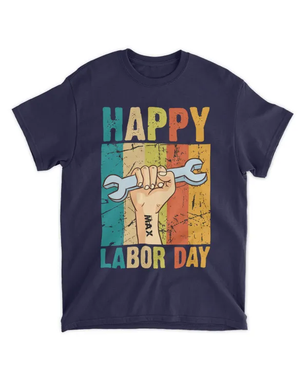 Happy Labor Day, Wrench In Hand retro vintage Baby T-Shirt, Gifts For Labor Day, Gifts Idea For Labor Day