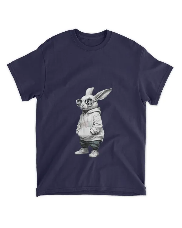 Womens Bunny Face With Sunglasses Easter Day for Boys Men Kids V-Neck - Unisex Standard T-Shirt Unisex Standard T-Shirt