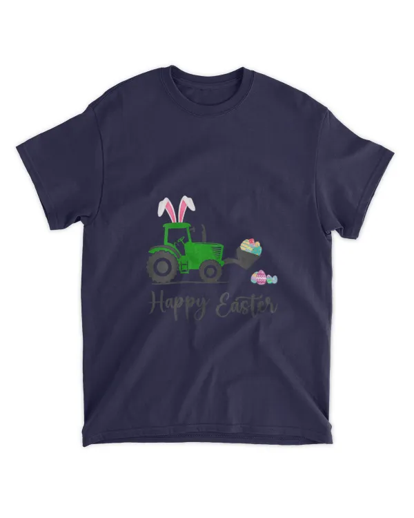 Womens Eggs-Track Happy Easter Toddler Boys Girl Eggs Hunts Tractor V-Neck - Unisex Standard T-Shirt Unisex Standard T-Shirt