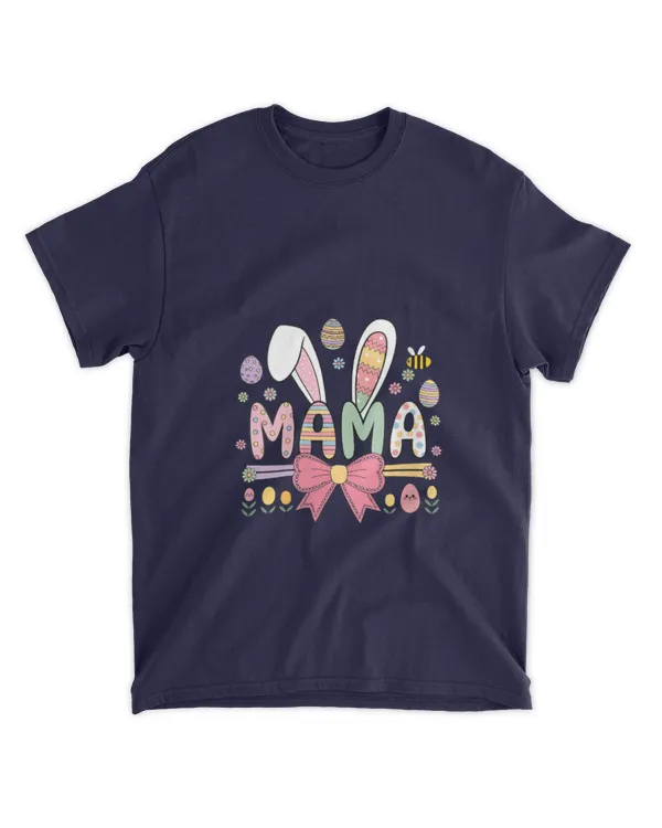 Womens Mama Bunny Easter Celebration Funny Bunny V-Neck - Unisex Standard T-Shirt Unisex Standard T-Shirt