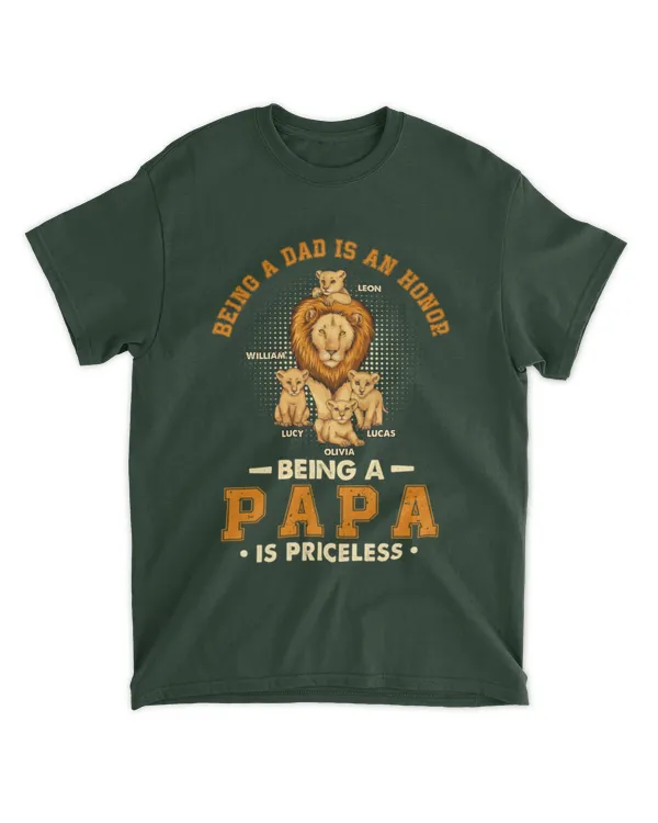 Being A Papa Is Priceless - Personalized Shirt , Gifts for Dad, Gift idea for Dad, Father's day gift