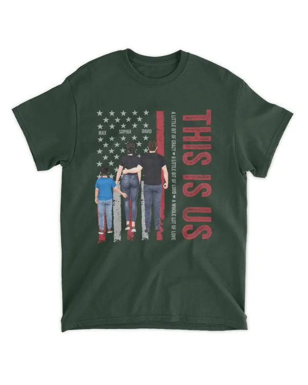 This Is Us Family - Personalized Back Printed Shirt, Gifts for Dad, Gift idea for Dad, Father's day gift