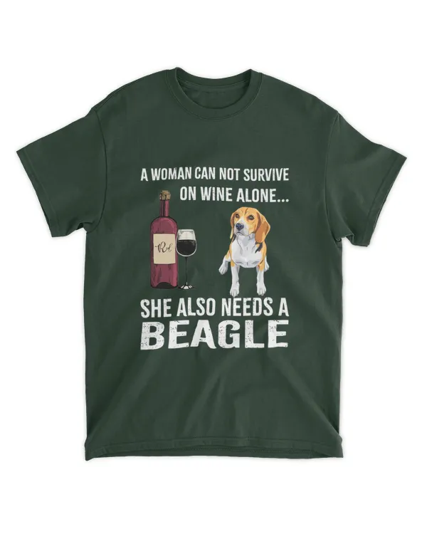Miah824a A Woman Can Not Survive On Wine Alone She Also Needs A Beagle
