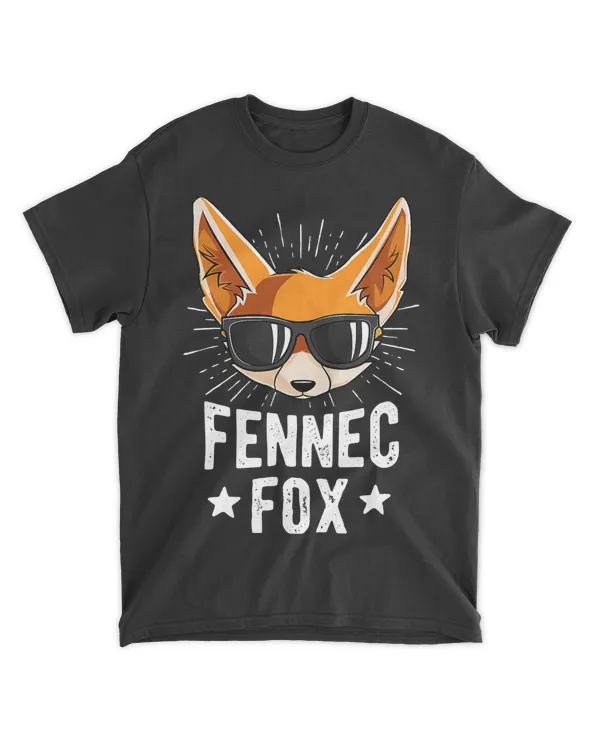 Retro Style Fennec Fox Sunglasses Foxes Lover T-Shirt