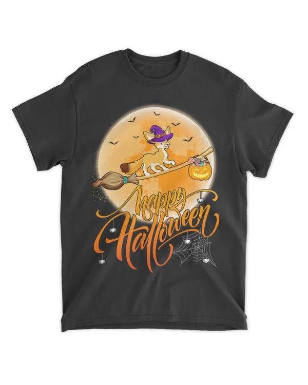 Fennec Fox Ride Witch Shotgun Funny Fennec Fox Halloween T-Shirt