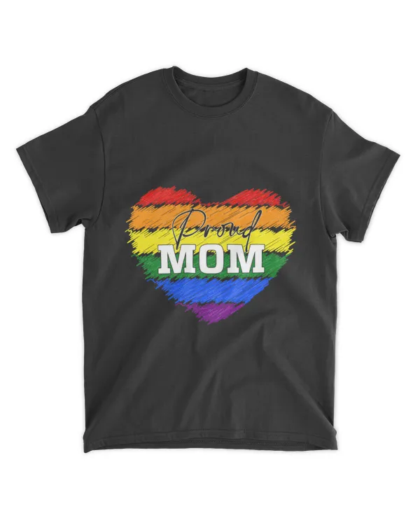 RD Proud Mom Mothers Day Gift LGBTQ Rainbow Flag Gay Pride LGBT Shirt