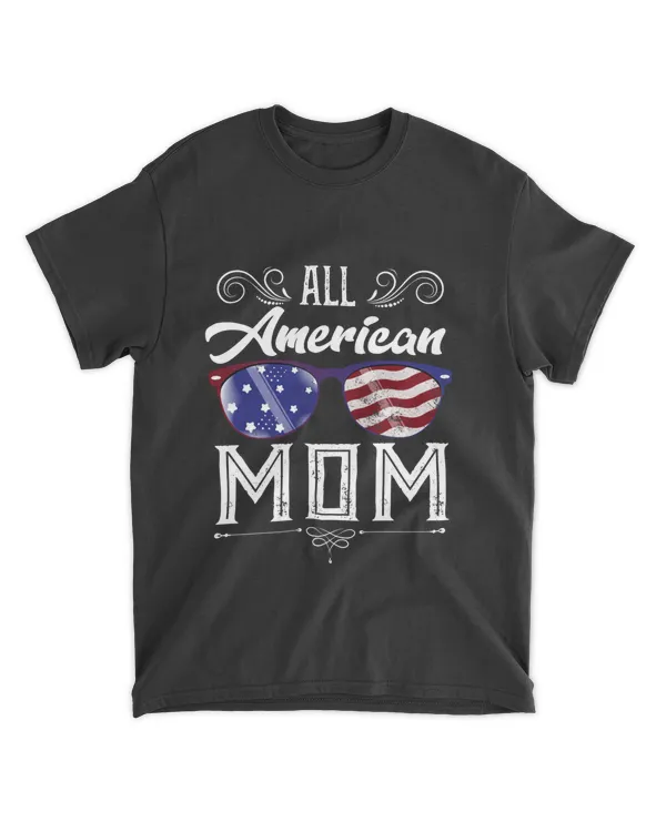 RD All American Mom 4th of July T shirt Mothers Day Women Mommy